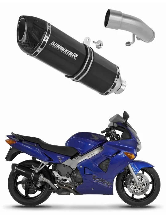 Silencieux slip-on Dominator HP1 Noir pour Honda VFR 800 Fi 1998-2001, vue 1