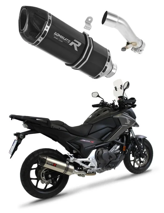 Silencieux slip-on Dominator HP1 Noir pour Honda NC 700 / 750 S 2012-2020, vue 1