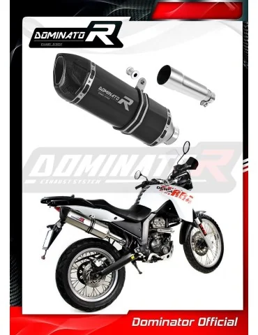 Silencieux slip-on Dominator HP1 Noir pour Derbi Terra Adventure 125 (2008-2015)
