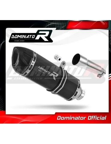 Silencieux slip-on Dominator HP1 Noir pour Derbi Terra Adventure 125 (2008-2015)