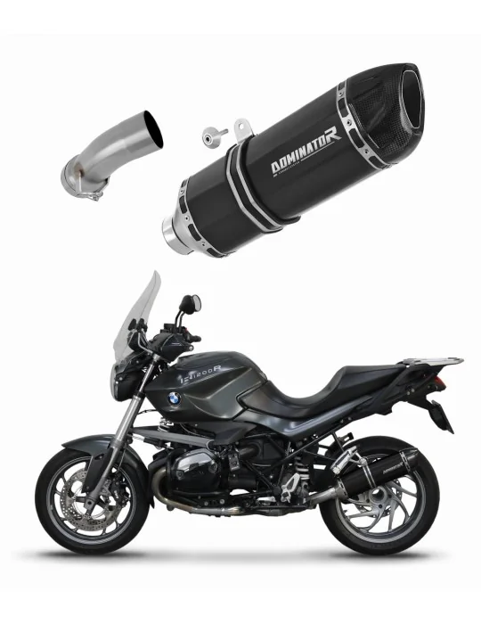 Silencieux slip-on Dominator HP1 Noir pour BMW R1200R 2010-2014, vue 1