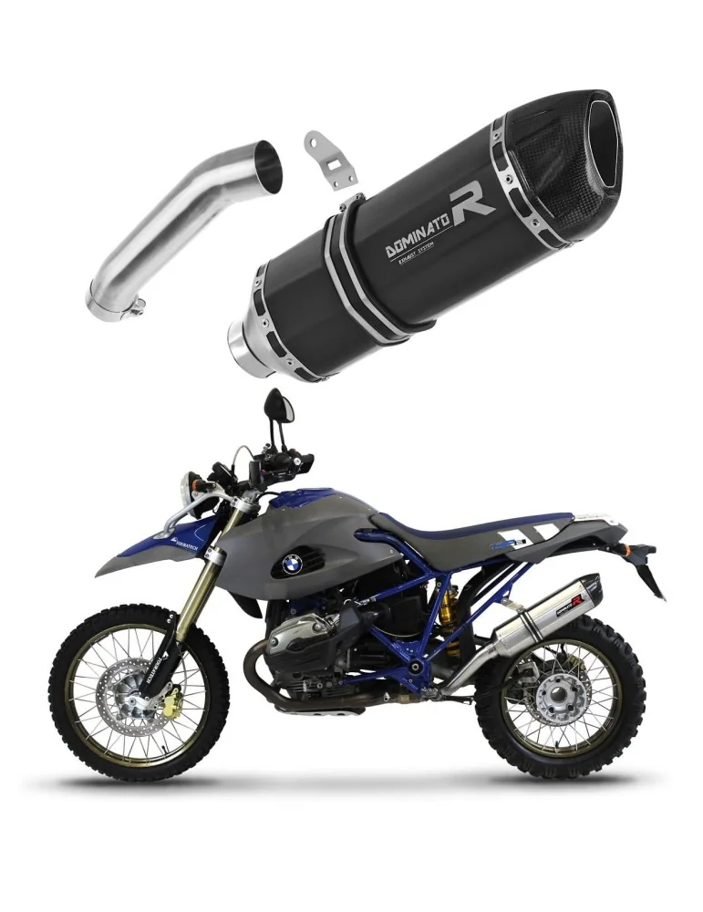 Silencieux slip-on Dominator HP1 Noir pour BMW HP2 Enduro (2004-2007)