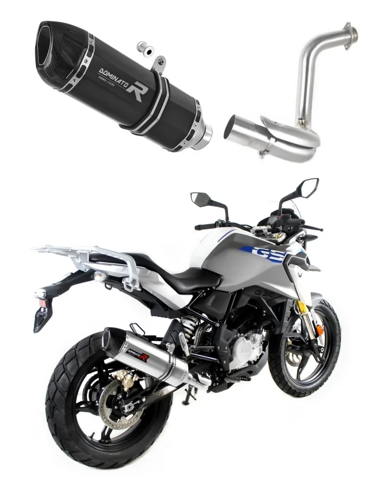 Silencieux slip-on Dominator HP1 Noir pour BMW G310GS (2016-2024)