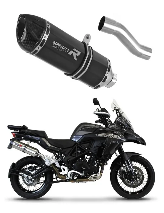 Silencieux slip-on Dominator HP1 Noir pour Benelli TRK 502X 2018-2021, vue 1
