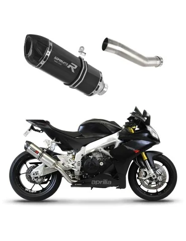 Silencieux slip-on Dominator HP1 Noir pour Aprilia RSV 4 R APRC Factory (2011-2015)
