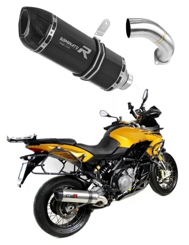 Silencieux slip-on Dominator HP1 Noir pour Aprilia ETV 1200 Caponord (2013-2016)