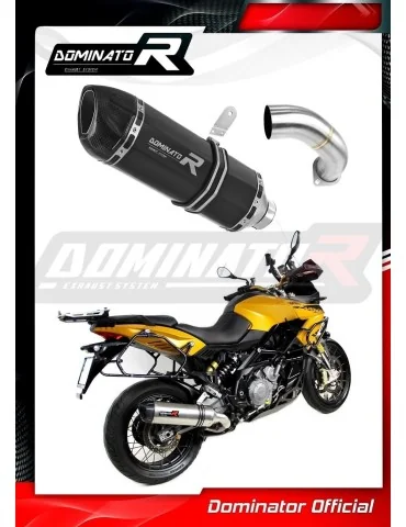 Silencieux slip-on Dominator HP1 Noir pour Aprilia ETV 1200 Caponord (2013-2016)