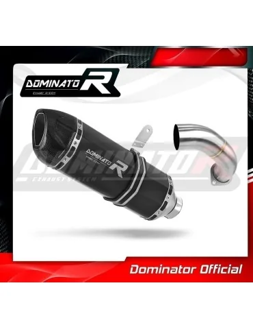 Silencieux slip-on Dominator HP1 Noir pour Aprilia ETV 1200 Caponord (2013-2016)