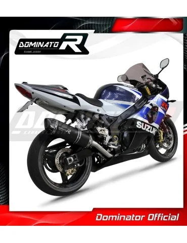 Silencieux slip-on Dominator HP1 Noir pour Suzuki GSXR 1000 K1 - K4 (2001-2004)