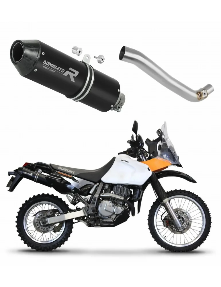 Silencieux slip-on Dominator MX2 Noir pour Suzuki DR 650 SE / S (1996-2024)