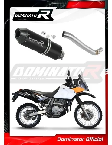 Silencieux slip-on Dominator MX2 Noir pour Suzuki DR 650 SE / S (1996-2024)