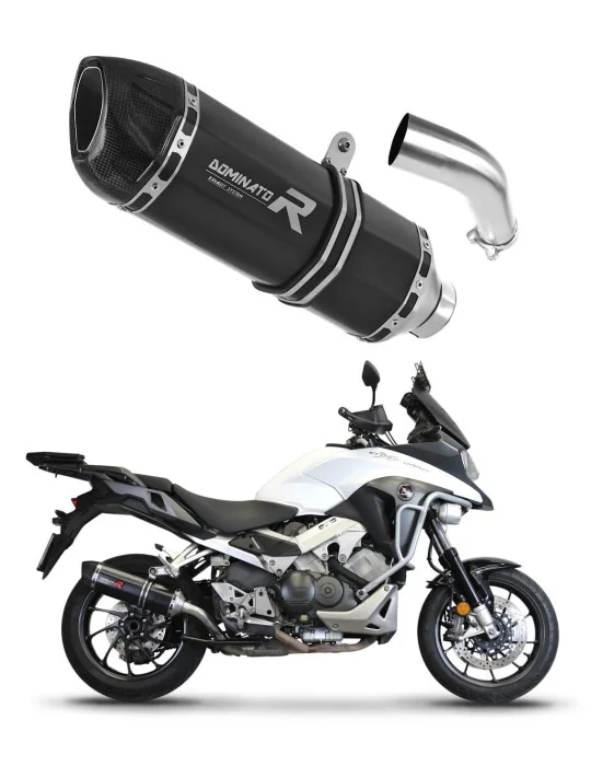 Silencieux slip-on Dominator HP1 Noir pour Honda VFR 800 X Crossrunner 2015-2021, vue 1
