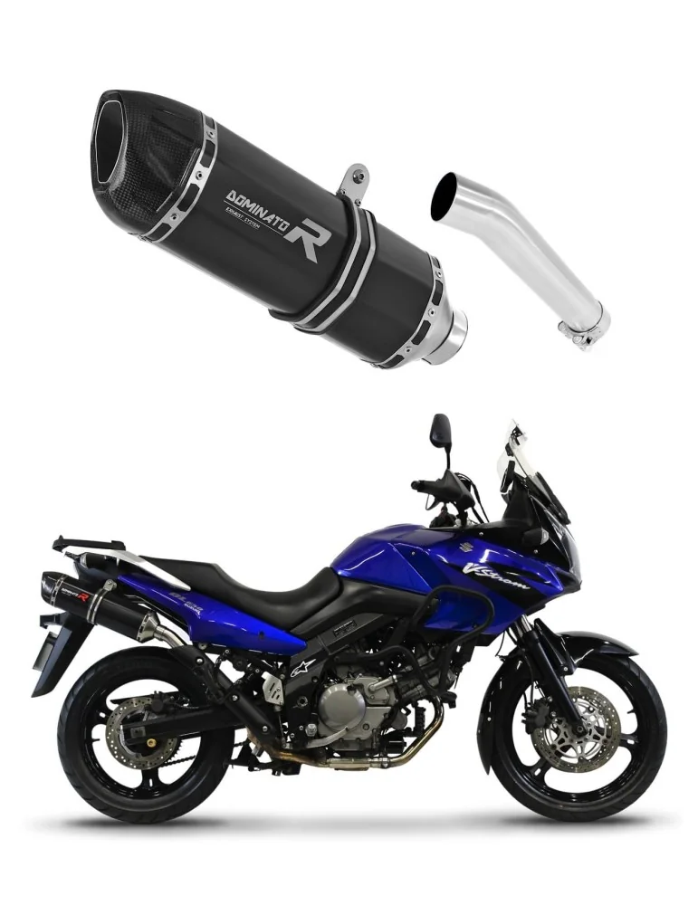 Silencieux slip-on Dominator HP1 Noir pour Suzuki DL 650 V-Strom (2004-2006)