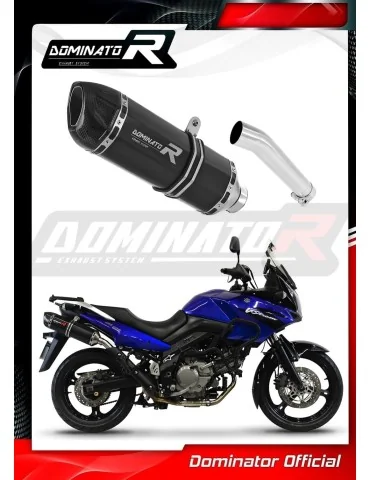 Silencieux slip-on Dominator HP1 Noir pour Suzuki DL 650 V-Strom (2004-2006)
