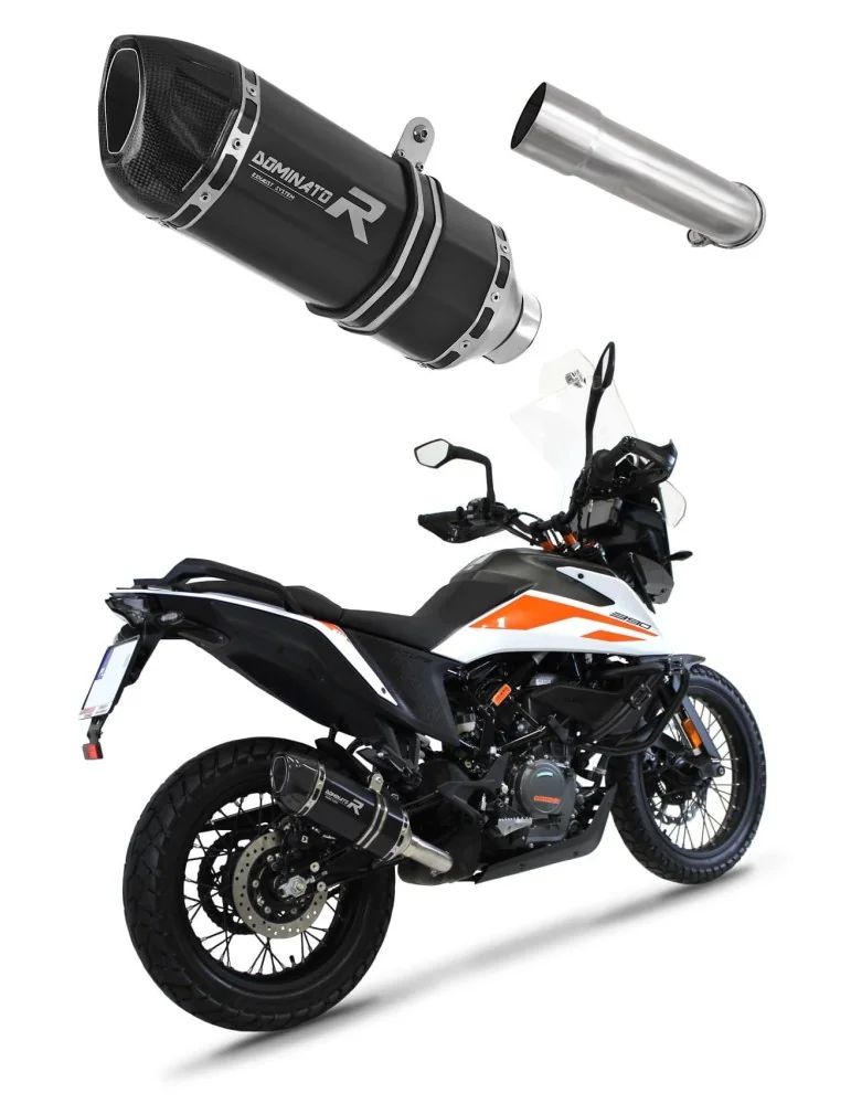 Silencieux slip-on Dominator HP1 Noir pour KTM 390 Adventure (2020-2024)