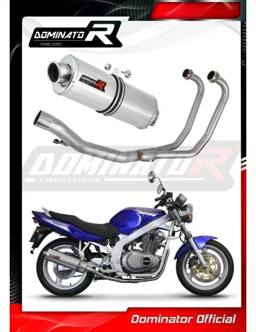 Ligne d'échappement complète inox Dominator OV pour Suzuki GS 500E (1989-2009)