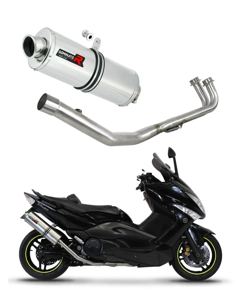 Ligne d'échappement complète inox Dominator OV pour Yamaha T-max 500 (2008-2011)