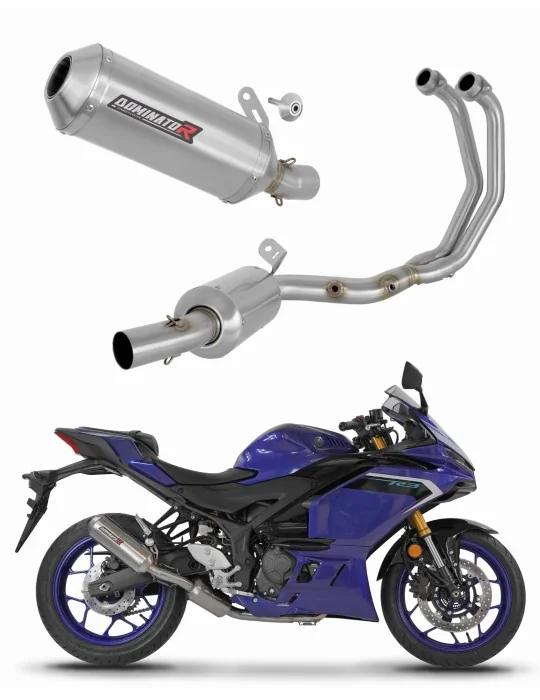 Ligne d'échappement complète inox Dominator OV G2 EX pour Yamaha YZF-R3 2025-2026, vue 1