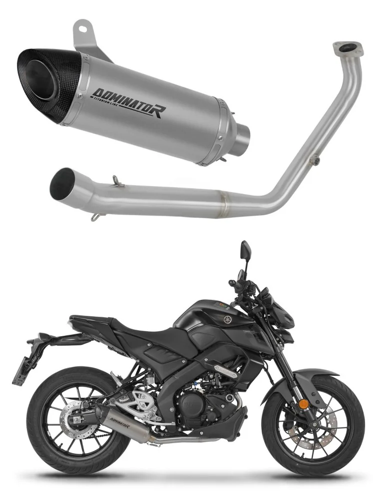 Ligne d'échappement complète Dominator HP8 Titane pour Yamaha MT 125 (2021-2024)