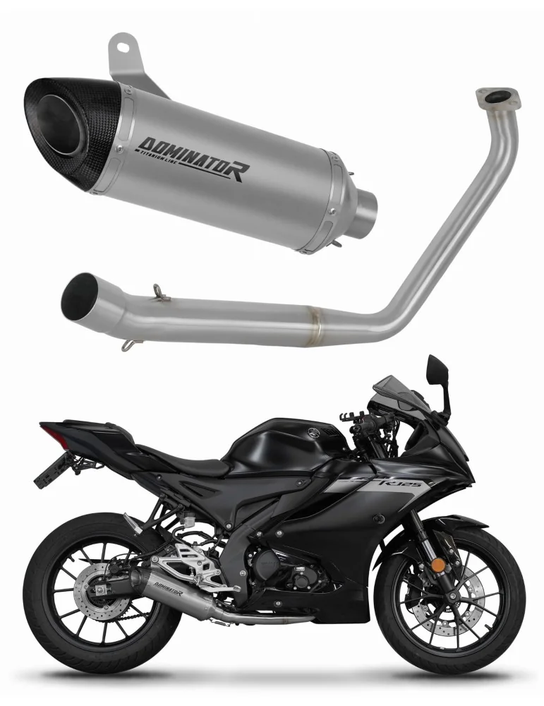 Ligne d'échappement complète Dominator HP8 Titane pour Yamaha YZF R125 (2019-2020)
