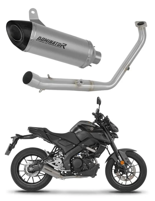 Ligne d'échappement complète Dominator HP8 Titane pour Yamaha MT 125 2024-2026, vue 1