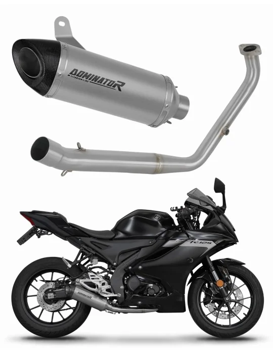 Ligne d'échappement complète Dominator HP8 Titane pour Yamaha YZF R125 2021-2024, vue 1