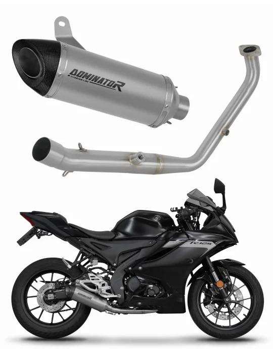 Ligne d'échappement complète Dominator HP8 Titane pour Yamaha YZF R125 2024-2025, vue 1