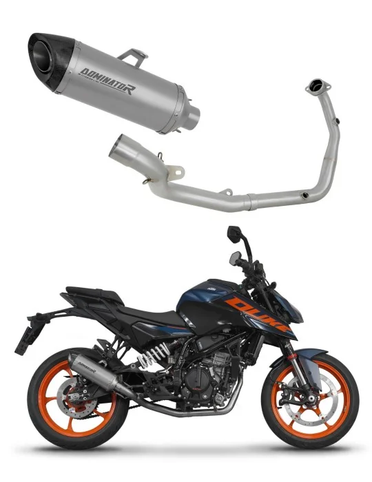 Ligne d'échappement complète Dominator HP8 Titane pour KTM 125 Duke 2024, vue 1