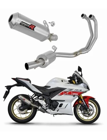 Ligne d'échappement complète inox Dominator OV G2 pour Yamaha YZF-R3 (2019-2024) - réf. YA147DEXA