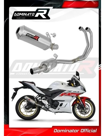 Ligne d'échappement complète inox Dominator OV G2 pour Yamaha YZF-R3 (2019-2024) - réf. YA147DEXA