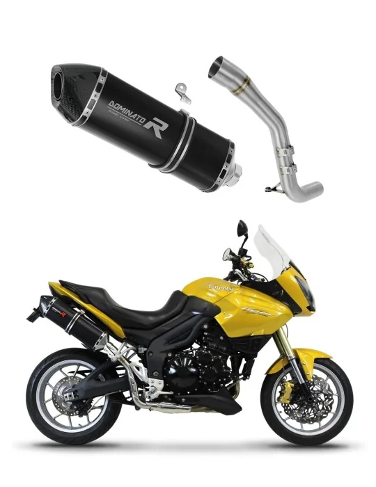 Silencieux slip-on Dominator HP7 Noir pour Triumph Tiger 1050 2006-2012, vue 1