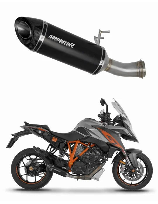 Silencieux slip-on Dominator HP8 Noir pour KTM 1290 Super Duke GT 2016-2024, vue 1