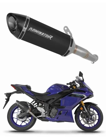 Silencieux slip-on Dominator HP8 Noir pour Yamaha YZF-R3 (2025-2026)