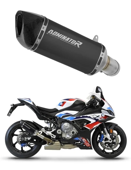 Silencieux slip-on Dominator HP6 Noir pour BMW S1000RR 2019-2026, vue 1