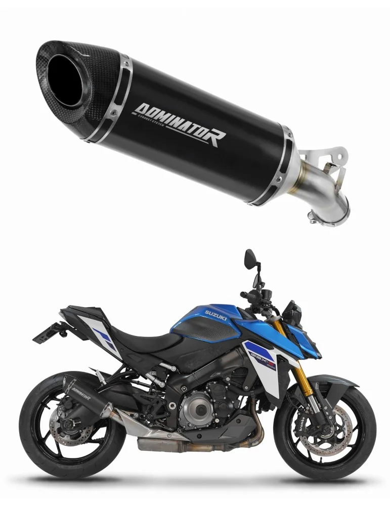 Silencieux slip-on Dominator HP8 Noir pour Suzuki GSX-S 1000 / 1000 GT / 950 (2025)