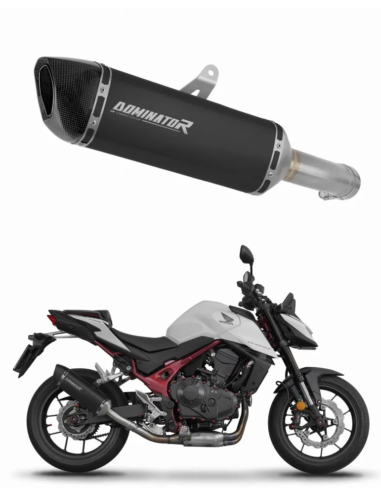 Silencieux slip-on Dominator HP6 Noir pour Honda CB 750 Hornet (2024-2025)