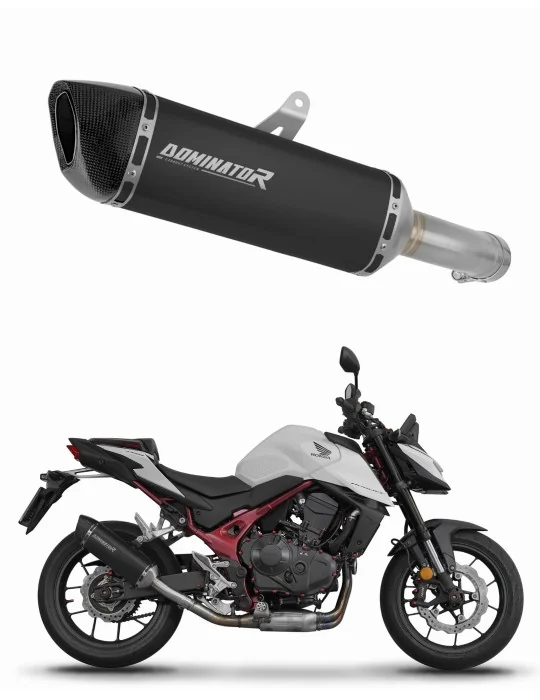 Silencieux slip-on Dominator HP6 Noir pour Honda CB 750 Hornet 2024-2025, vue 1