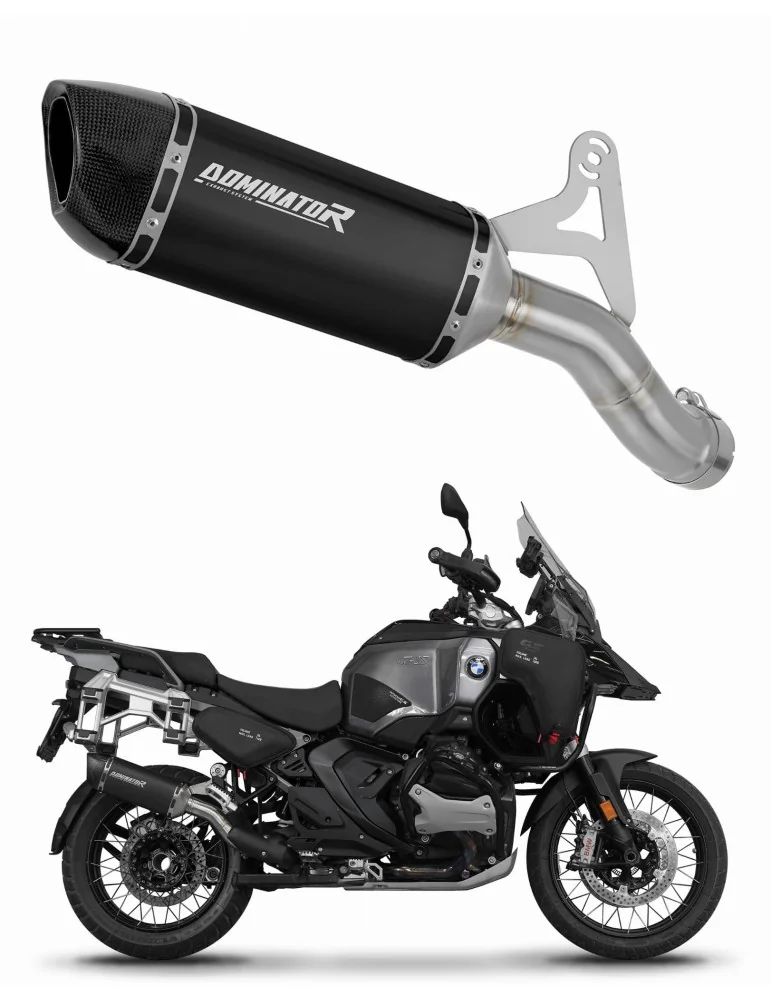 Silencieux slip-on Dominator HP6 Noir pour BMW R1300GS Adventure (2024-2025)