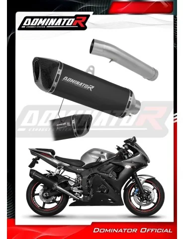 Silencieux slip-on homologué Dominator HP6 Noir pour Yamaha YZF R6 (2003-2005)