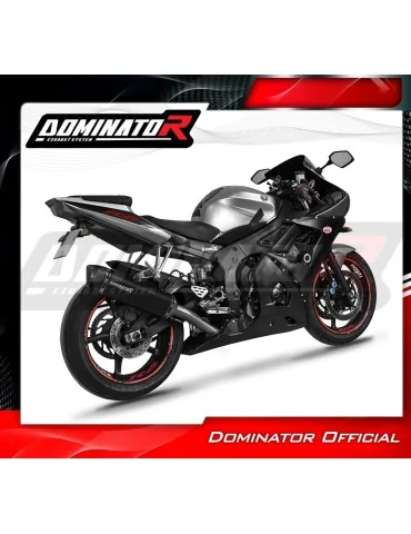 Silencieux slip-on homologué Dominator HP6 Noir pour Yamaha YZF R6 (2003-2005)