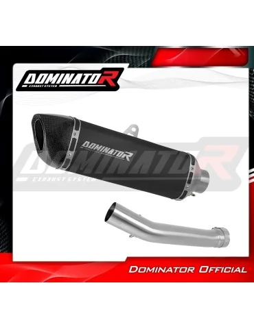 Silencieux slip-on homologué Dominator HP6 Noir pour Yamaha YZF R1 1000 RN04 (2000-2001)