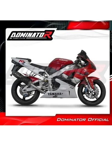 Silencieux slip-on homologué Dominator HP6 Noir pour Yamaha YZF R1 1000 RN04 (2000-2001)