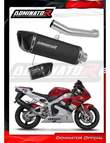 Silencieux slip-on homologué Dominator HP6 Noir pour Yamaha YZF R1 1000 RN01 (1998-1999)