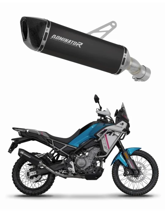 Silencieux slip-on Dominator HP6 Noir pour CF Moto 450 MT 2025-2026, vue 1