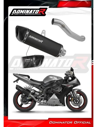 Silencieux slip-on homologué Dominator HP6 Noir pour Yamaha YZF R1 1000 RN09 (2002-2003)