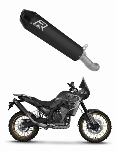 Silencieux slip-on Dominator MX2 Noir pour Kove 800 X Pro Adventure (2023-2026)