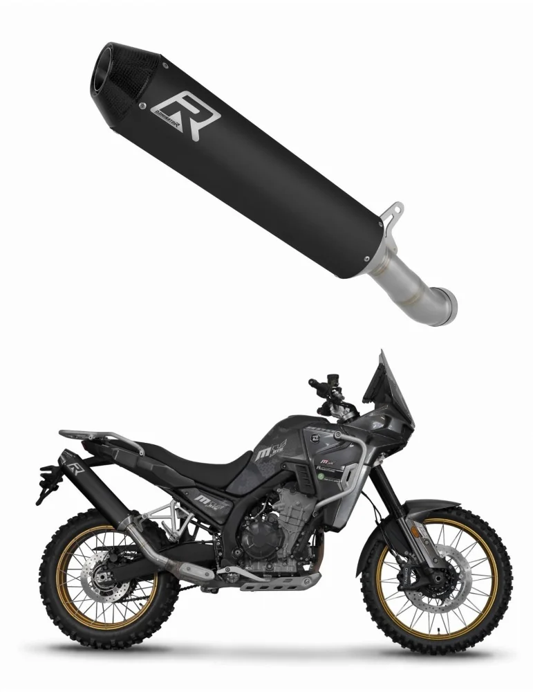 Silencieux slip-on Dominator MX2 Noir pour Kove 800 X Pro Adventure (2023-2026)