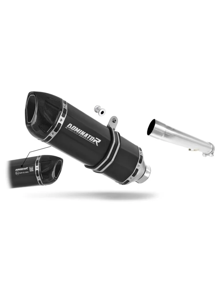 Silencieux slip-on homologué Dominator HP1 Noir pour Yamaha FZS Fazer 1000 (2001-2005)