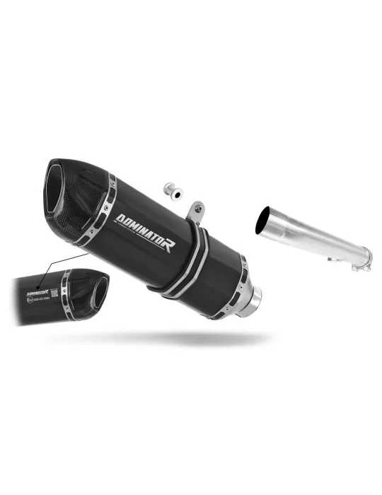 Silencieux slip-on homologué Dominator HP1 Noir pour Yamaha FZS Fazer 1000 2001-2005, vue 1