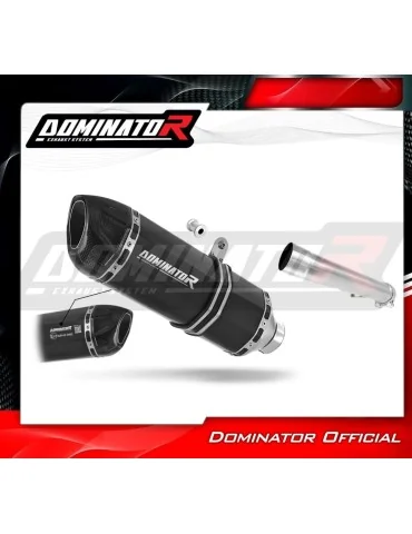 Silencieux slip-on homologué Dominator HP1 Noir pour Yamaha FZS Fazer 1000 (2001-2005)